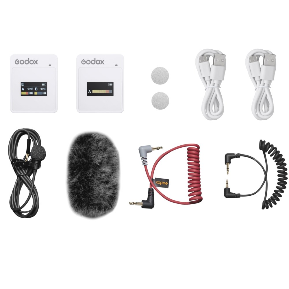 Godox MoveLink II M1 Compact Digital Wireless Microphone System (White)