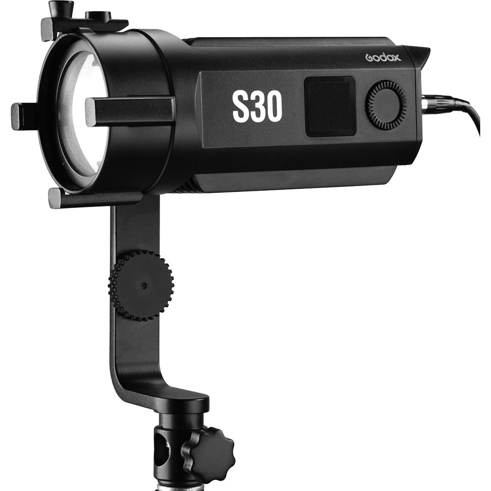 Godox SA-D S30 Focusing LED 3-Light Kit 3x S30 Light, 3x Light Stand, 1x Projection Attachment, 2x Softbox