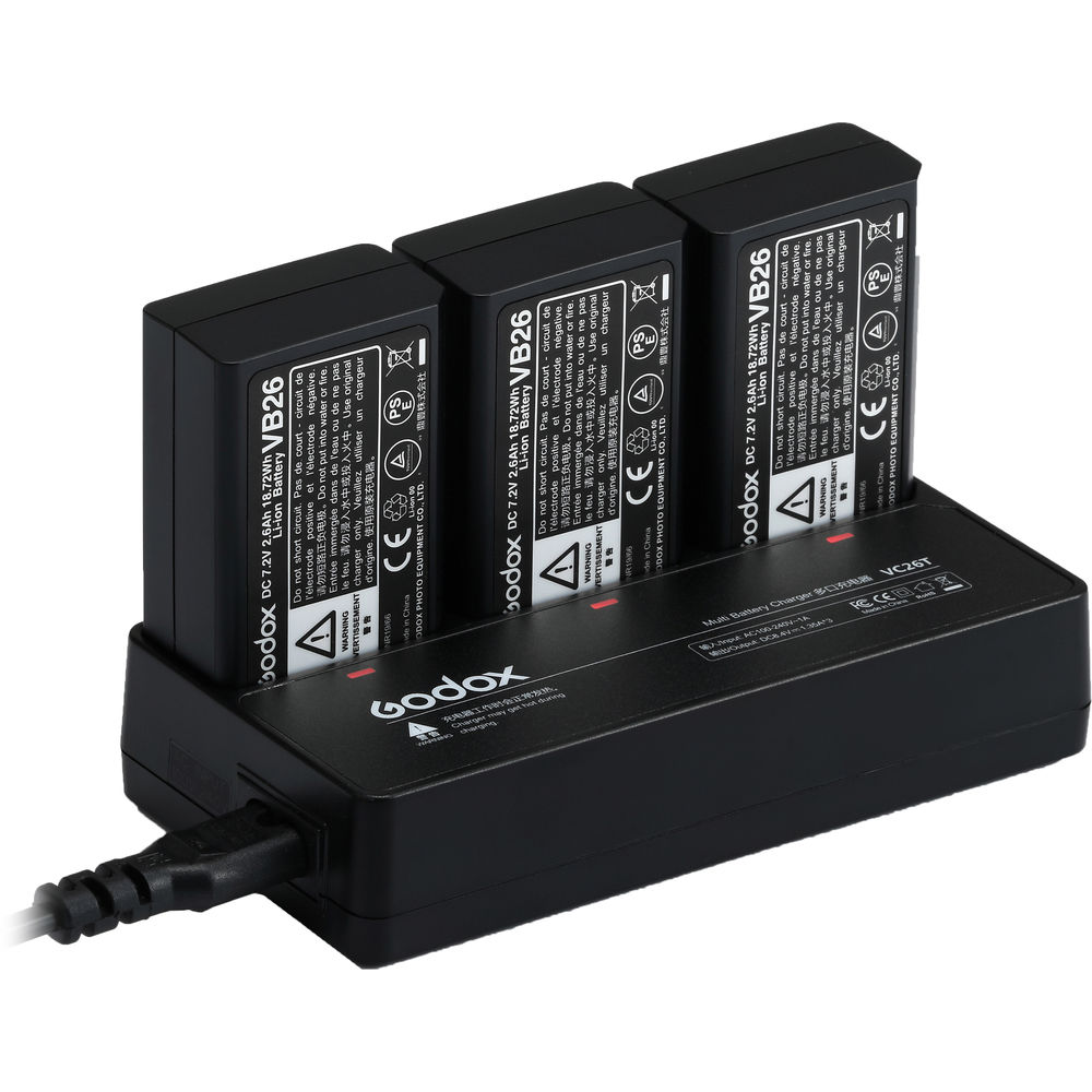 Godox VC26T Multi-Battery Charger for VB26 (V1 Lamp)